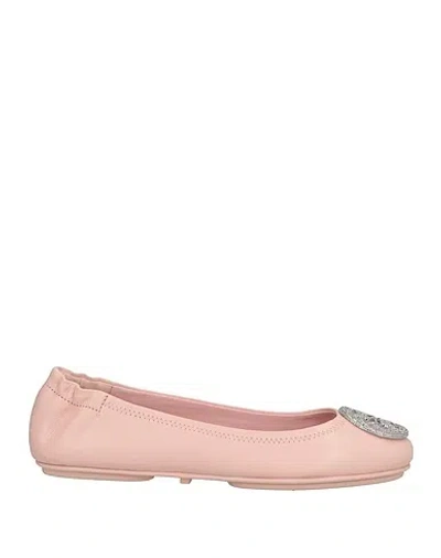 Tory Burch Crystal Embellished Flats In Pink