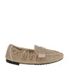 Tory Burch Crystal Embellished Loafers In Nude