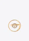 Tory Burch Crystal Embellished Miller Ring