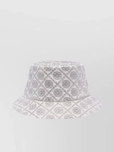 TORY BURCH CRYSTAL EMBELLISHED WIDE BRIM HAT