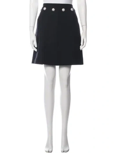 Pre-owned Tory Burch Crystal Embellishments Mini Skirt In Black