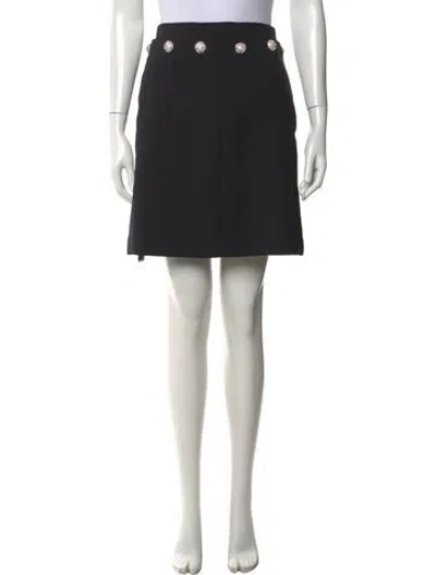 Pre-owned Tory Burch Crystal Embellishments Mini Skirt W/ Tags In Black