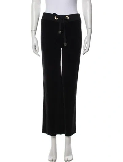 Pre-owned Tory Burch Crystal Embellishments Sweatpants In Black