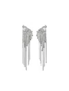 Tory Burch Crystal Logo Earrings In Metallic