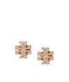 Tory Burch Kira Crystal Pave Stud Earrings In Yellow
