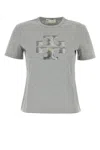 Tory Burch Crystal Logo T-shirt With Classic Crew Neckline