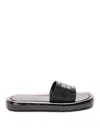 Tory Burch Logo-embossed Bubble Jelly Slides In Black