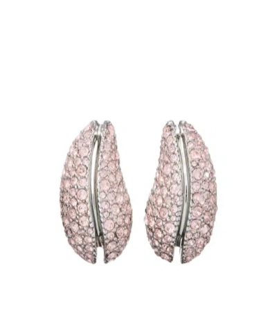 Tory Burch Crystal-embellished Earrings In Purple