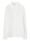 Tory Burch Semi-sheer Crepe-georgette Shirt In White