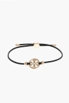Tory Burch Cuir Adjustable Miller Bracelet With Logoed Charm Grösse Unica