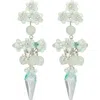 Tory Burch Curiosity Beaded Linear Drop Earrings In Metallic