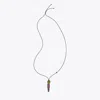 Tory Burch Curiosity Carrot Pendant Necklace In Multi