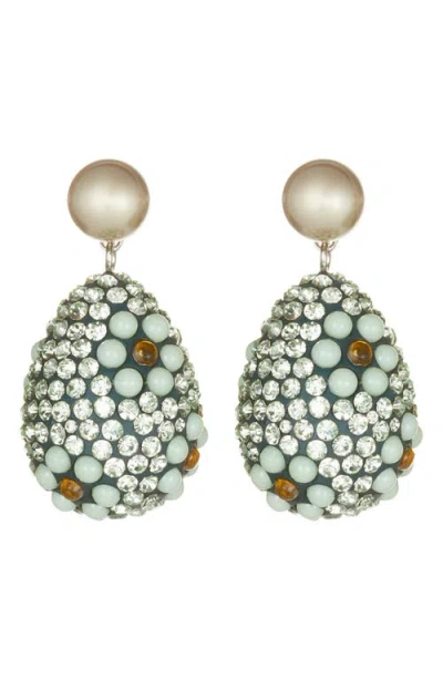 Tory Burch Curiosity Crystal Drop Earrings In Brown