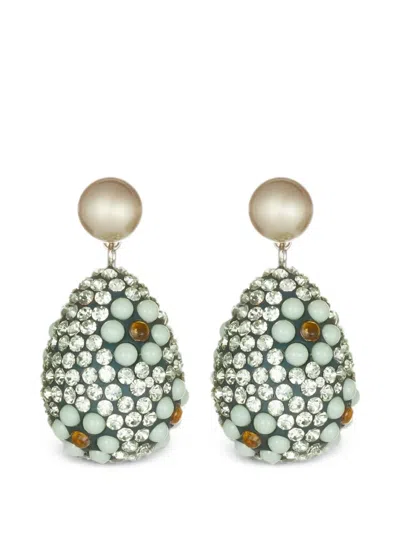Tory Burch Curiosity Crystal-pearl Drop Earrings In Neutral