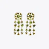 Tory Burch Curiosity Resin Chandelier Earrings In Green
