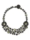 Tory Burch Curiosity Resin Triple Strand Necklace In Black