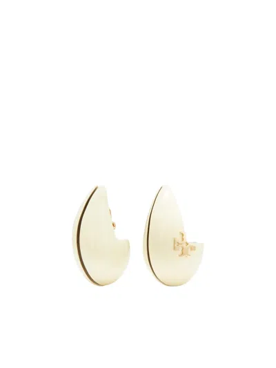Tory Burch Curved Dome Earrings In Gold