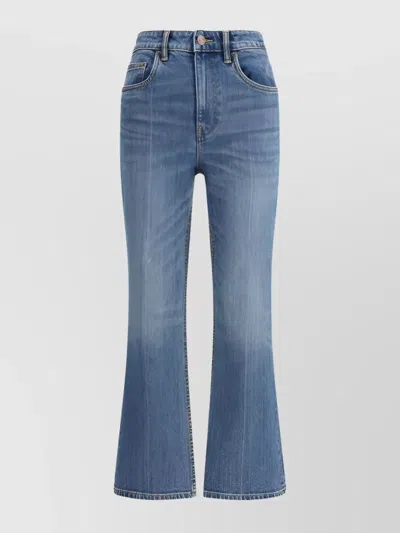 TORY BURCH CUSTOMIZABLE BELT CROPPED FLARE JEANS
