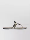 Tory Burch Cut-out Flat Metallic Sandals With Open Toe