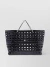 Tory Burch Cut-out Metal Handles Tote Bag