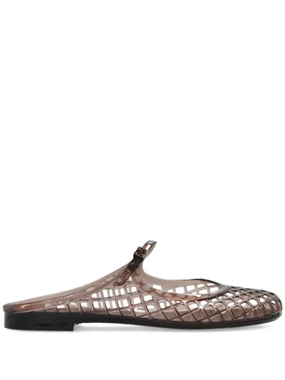 Tory Burch Mellow Jelly Mary Jane Ballerina Mules In Purple