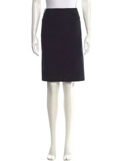 Pre-owned Tory Burch Cutout Accent Knee-length Skirt In Black