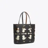 Tory Burch Cutout Logo Small Tote In Black