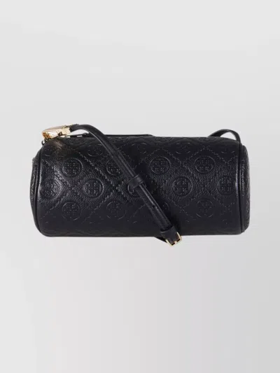 Tory Burch Cylinder Bag Monogram Design In Black