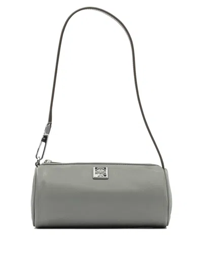 Tory Burch Cylindrical Grey Shoulder Bag In Gray
