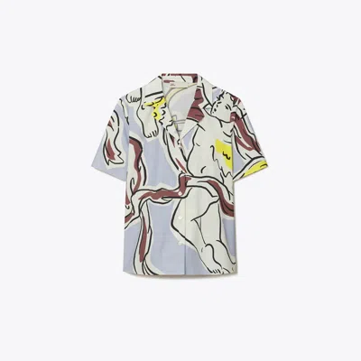 Tory Burch Damen Camp Shirt Aus Baumwolle In Blue