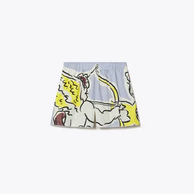 Tory Burch Graphic Print Shorts Contemporary Style In Purple