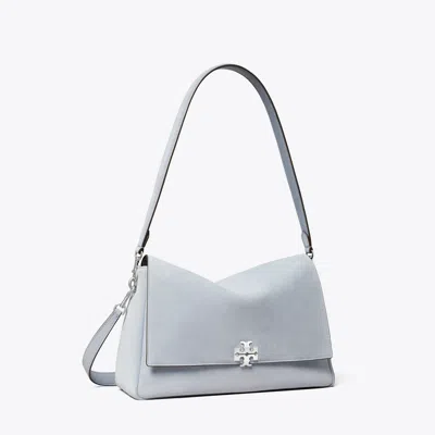 Tory Burch Damen Charlie Schultertasche Aus Wildleder In Blue