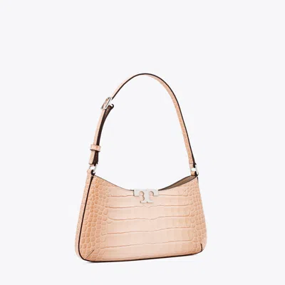 Tory Burch Damen Eleanor Croc Embossed Slim Shoulder Bag In Pink