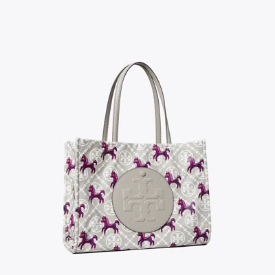 Tory Burch Damen Kleine Ella Horse Tote Bag Aus Nylon In Gray
