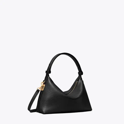 Tory Burch Mellow Leather Shoulder Bag In Black