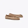 Tory Burch Damen Minnie Reiseballerina Aus Wildleder