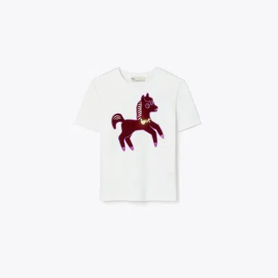 Tory Burch Damen Pony Baumwoll-t-shirt