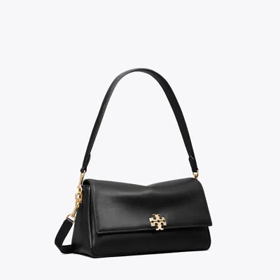 Tory Burch Charlie Small Leather Shoulder Bag In Black