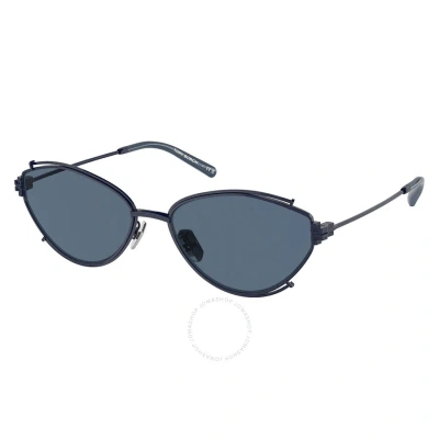 Tory Burch Dark Blue Oval Ladies Sunglasses Ty6103 335080 55 In Blue / Dark / Navy