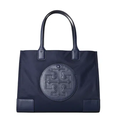 Tory Burch Dark Blue Tote Bag In Black