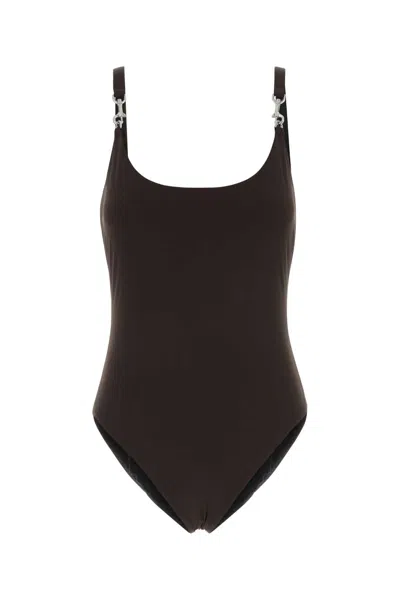 Tory Burch Dark Brown Stretch Nylon Swimsuit