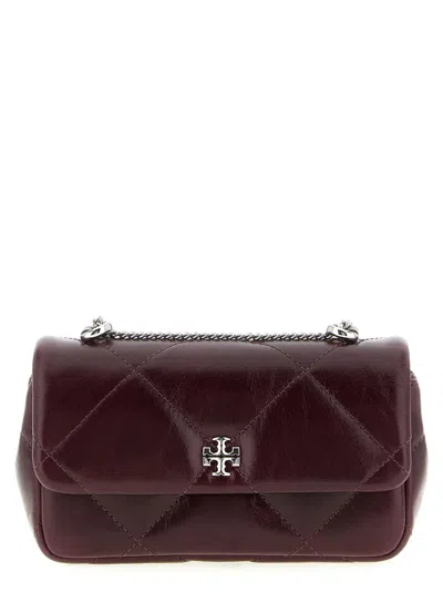 TORY BURCH DARK CARMINE KIRA MINI SHOULDER BAG