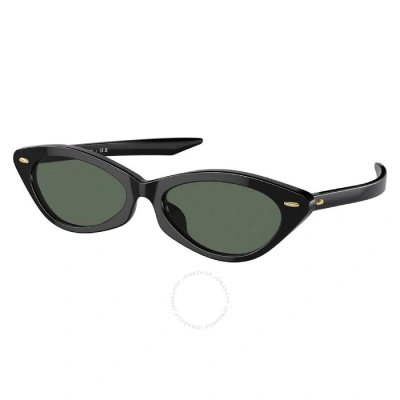 Tory Burch Dark Green Cat Eye Ladies Sunglasses Ty7197u 170971 53 In Black / Dark / Green