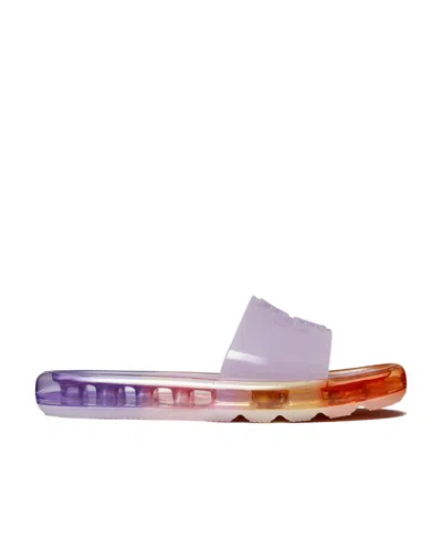 Tory Burch Debossed-logo Slip-on Slides In Purple