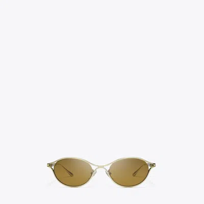 Tory Burch Deco Runway Sunglasses In Gold