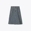 Tory Burch Deconstructed Denim Skirt In Blue