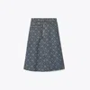 Tory Burch Deconstructed Denim Skirt In Blue