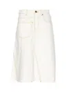 TORY BURCH DECONSTRUCTED DENIM SKIRT