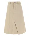 TORY BURCH DECONSTRUCTED MIDI SKIRT