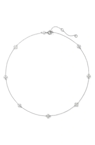 Tory Burch Delicate Icon Necklace In Brown